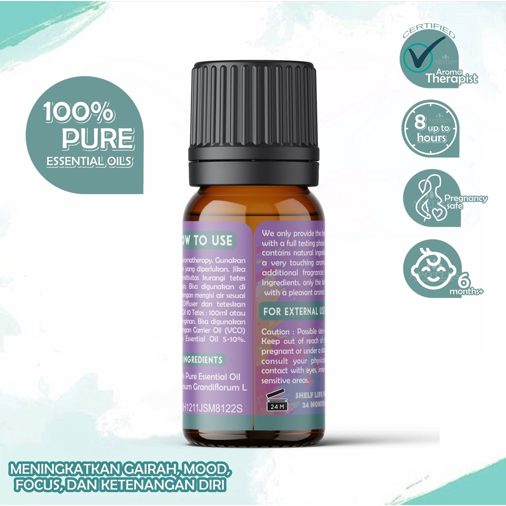 Jasmine Essential Oil - Minyak Aromaterapi Bunga Melati Jasmine Pure Essential Oil 10ml