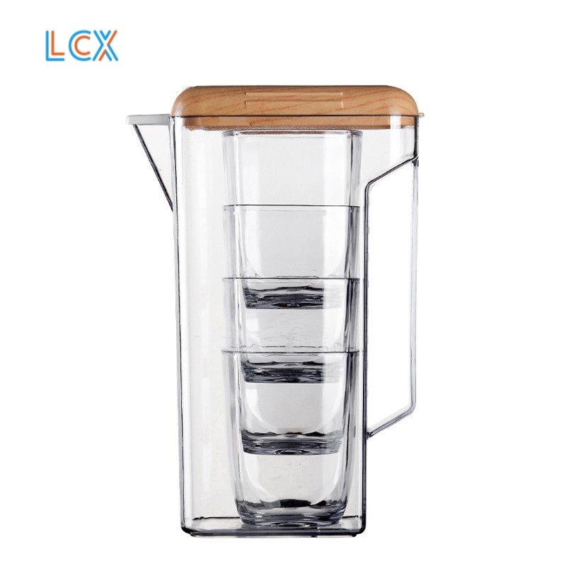 LCX Teapot Set 5in1 Teko Teko Pitcher Tahan Panas Untuk Teh/Jus/Air/VS-34