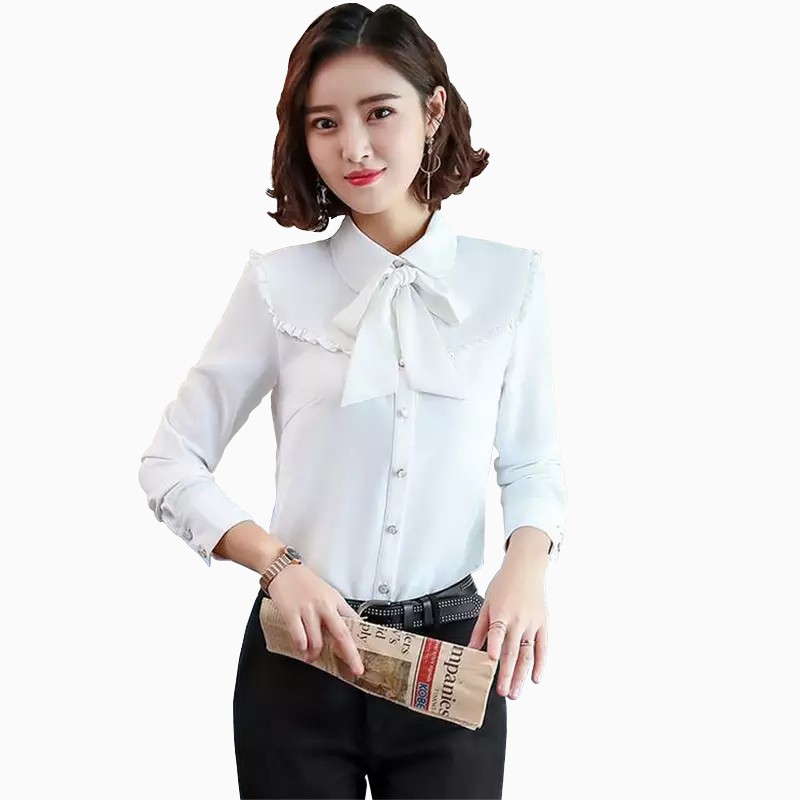 Kemeja lengan panjang Gaya Korea variasi list model terbaru - XSHOP Rahayu