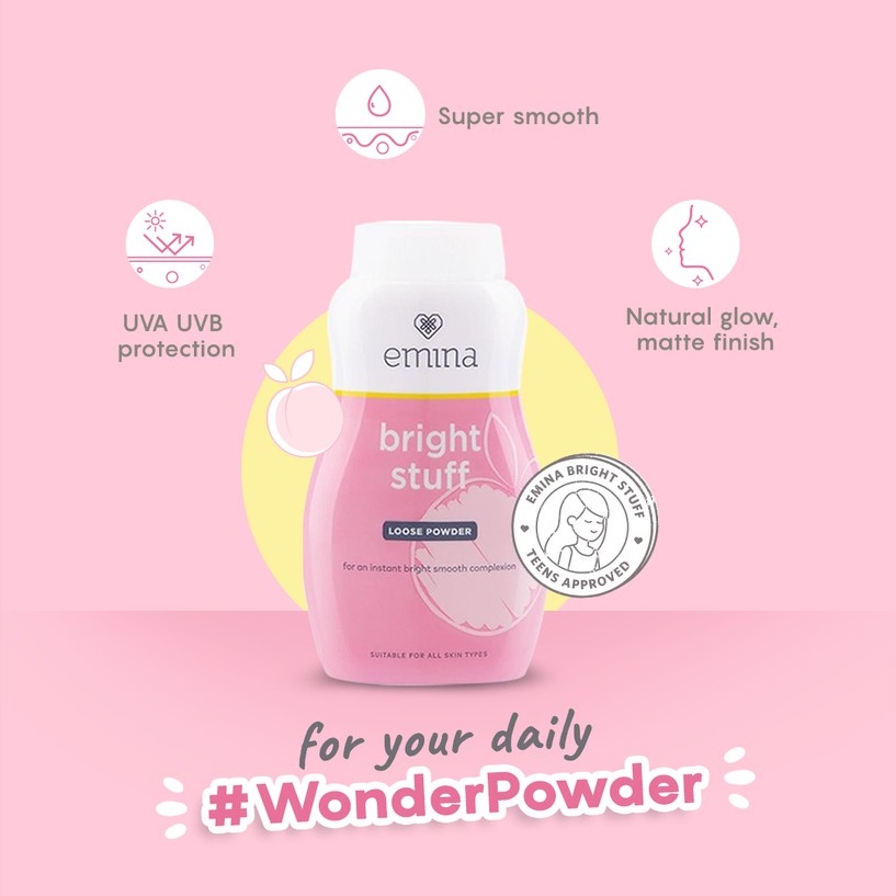 Emina Bright Stuff Loose Powder 55 g - Bedak Tabur