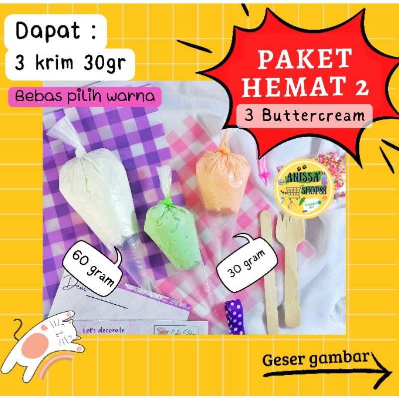 

Buttercream PAKET HEMAT 2 (3 krim 30gr)