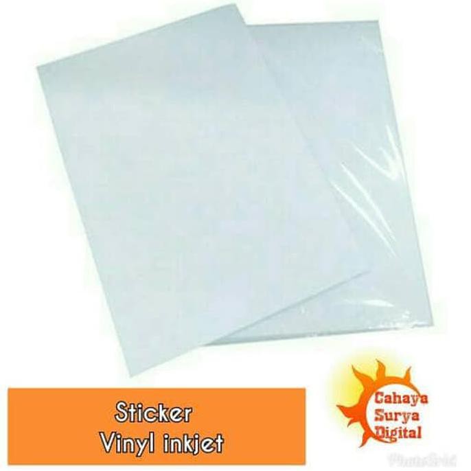 

[[BISA COD]] Sticker Vinyl Inkjet WHITE - A4 Paket Hemat LIMITED EDITION Kode 1207