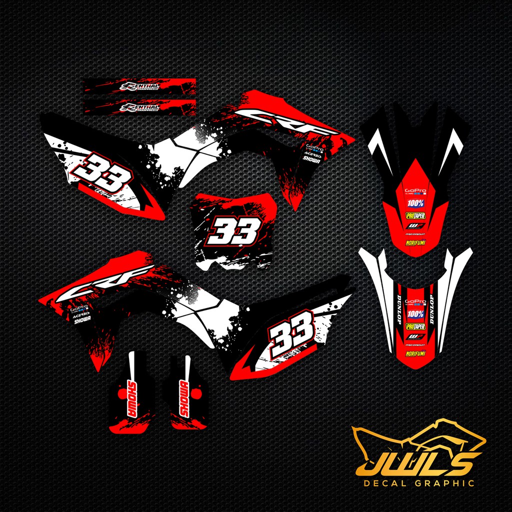 Aksesoris Stiker Motor Full Body Custom Decal Crf 150 L Bahan