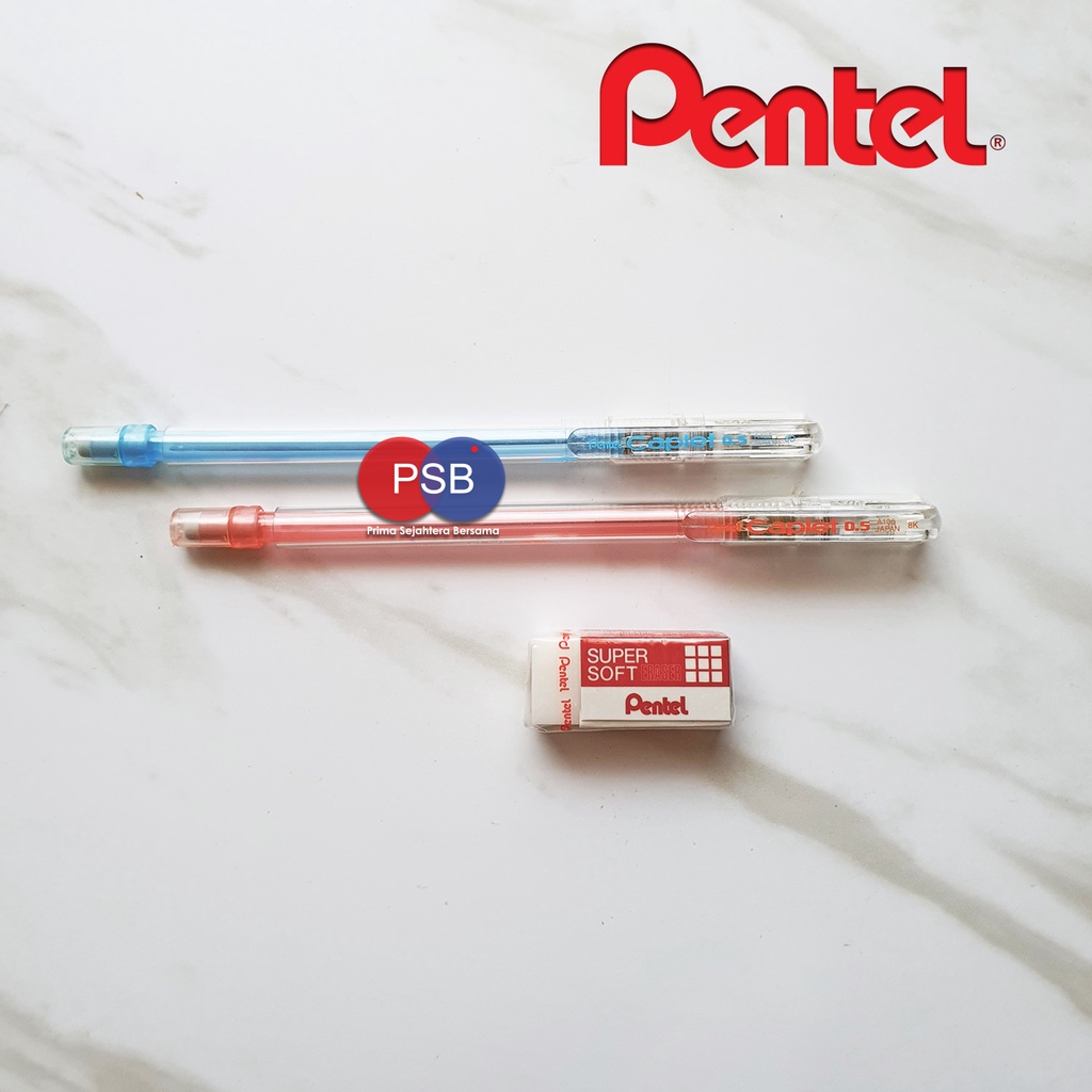 

Pensil Mekanik Pentel Caplet 0.5 isi 2 + Free Eraser