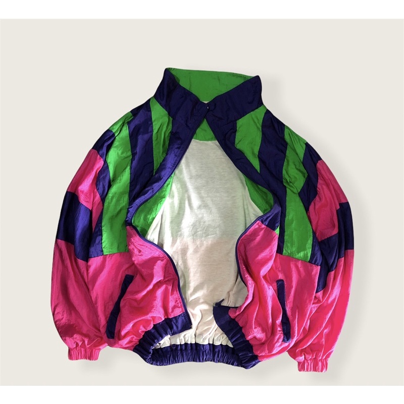 BI Gear Colorblock Jaket Vintage Bukan Nike Vintage
