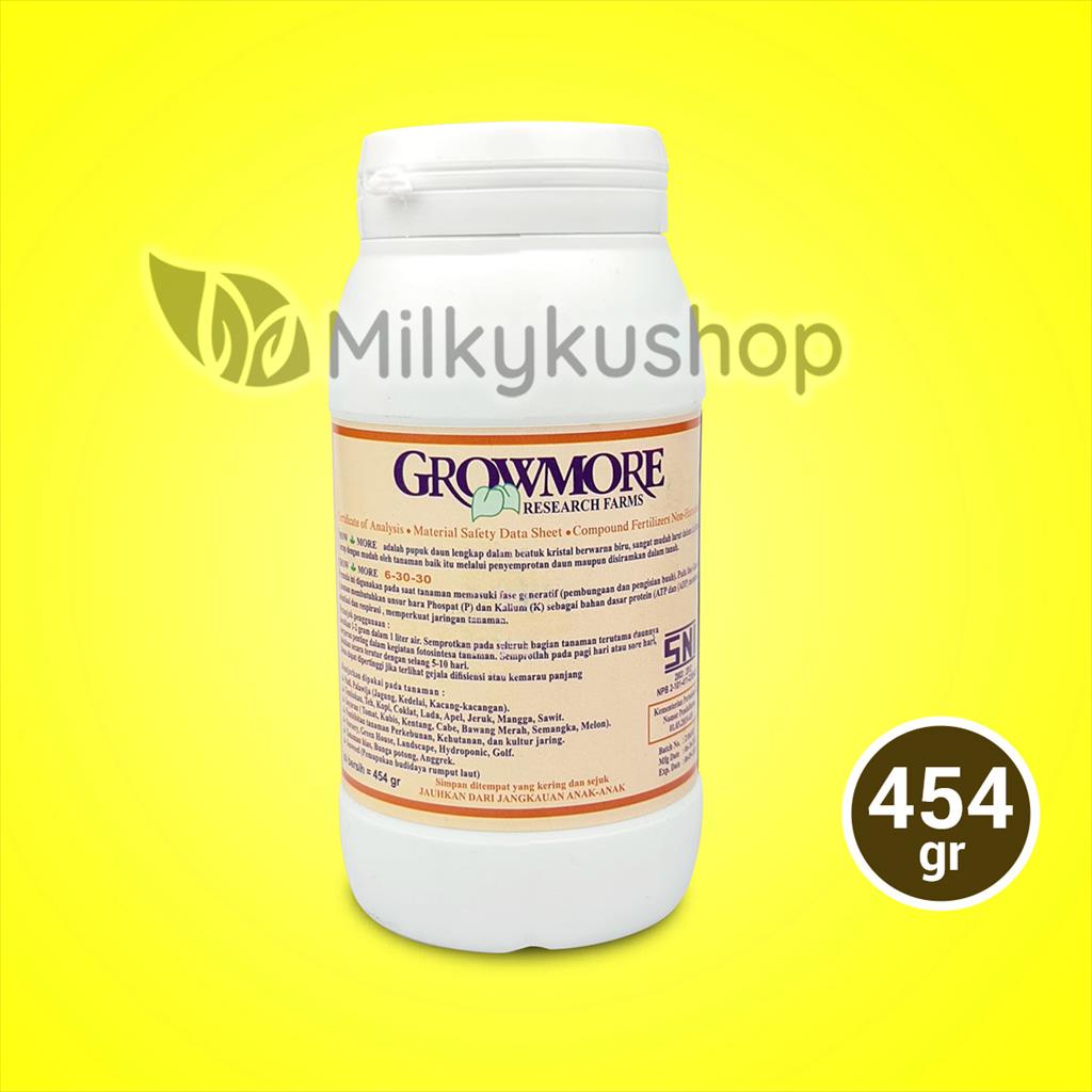 PUPUK GROWMORE 6 30 30 454 GRAM NPK BUAH KEMASAN PABRIK