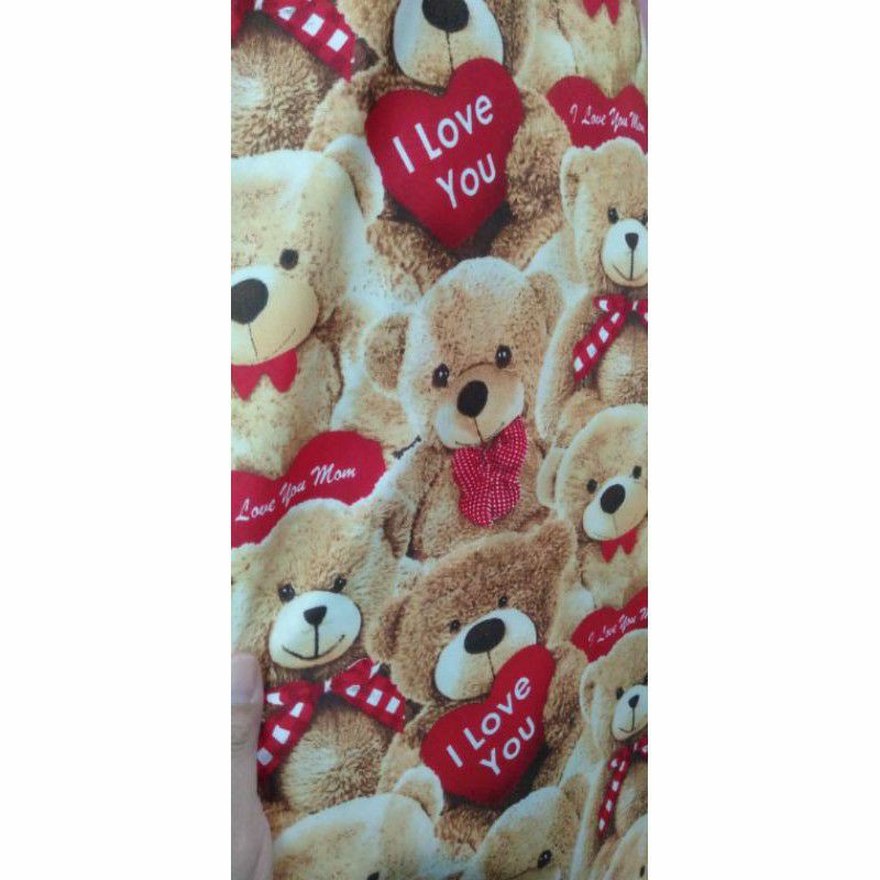Kain Katun Jepang Motif Kucing Beruang Piyama Baju Tidur Anak