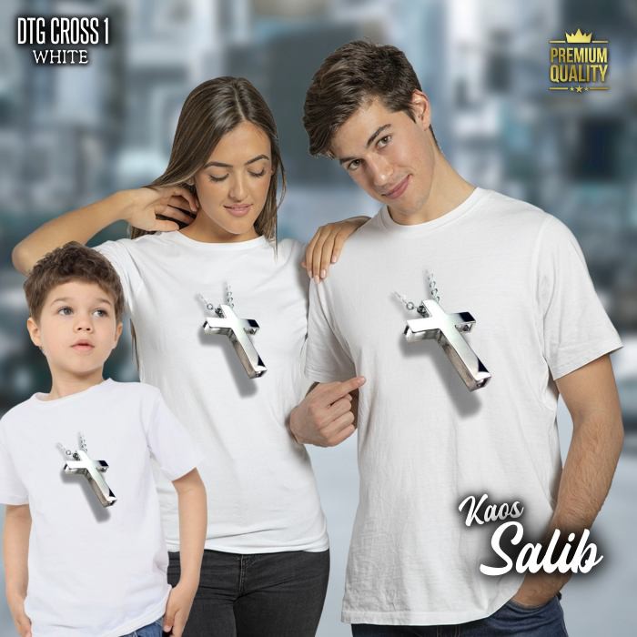 KAOS ROHANI KELUARGA KRISTEN KATOLIK Baju Gambar SALIB Yesus Kristus Natal Christmas PREMIUM Distro