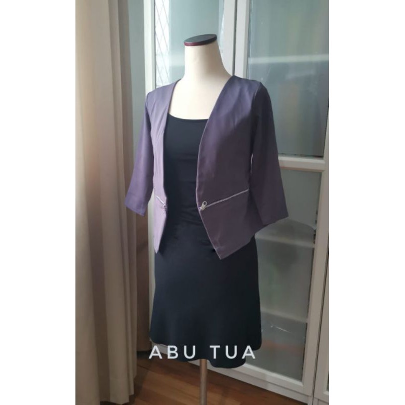 Blazer Side Zipper tangan 3/4 All Size