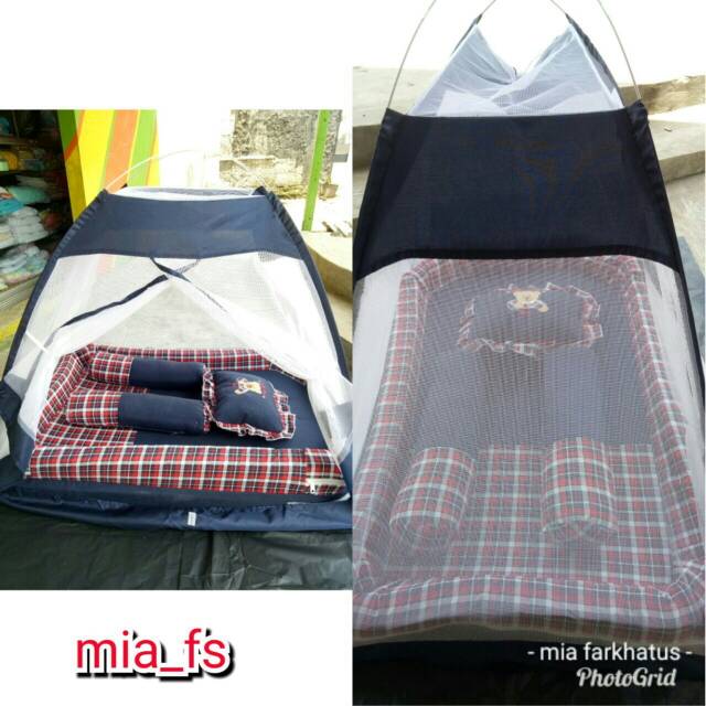 kasur tenda bess/ kasur tenda bayi/ kasur tenda motif kotak