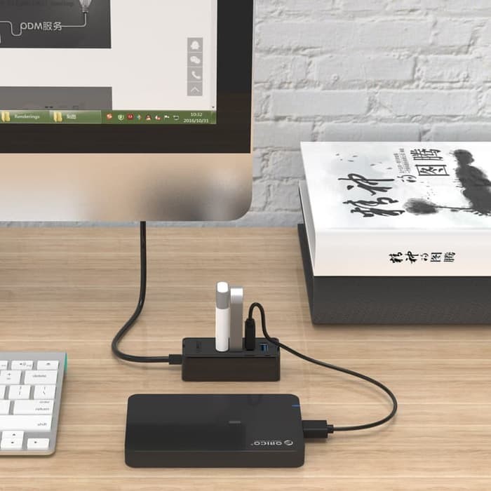 ORICO W5P-U3-30 4 Port USB 3.0 HUB with Power Adapter