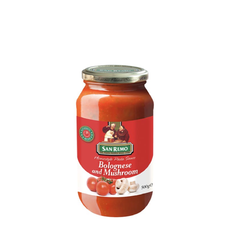 San Remo Pasta Sauce Bolognese &amp; Mushroom 500 gr BPOM RI