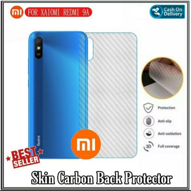 Garskin Carbon Xiaomi Redmi 9A Skin Anti Gores Belakang Hp