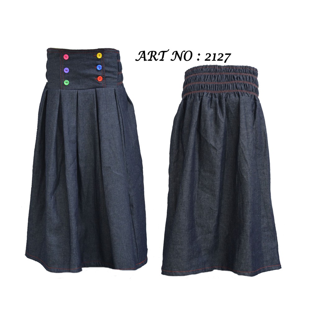 Rok Panjang Soft Denim Anak Perempuan