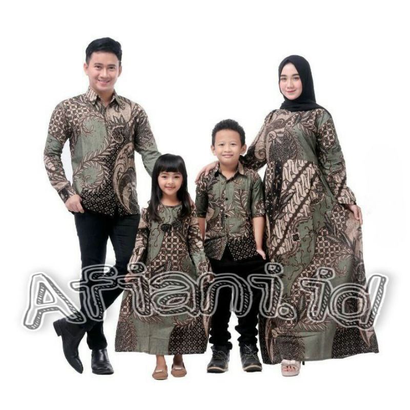 Couple Gamis Family Batik keluarga ,Sarimbit Ibu Ayah Dan Anak,Baju Couple Batik Murah Seragam