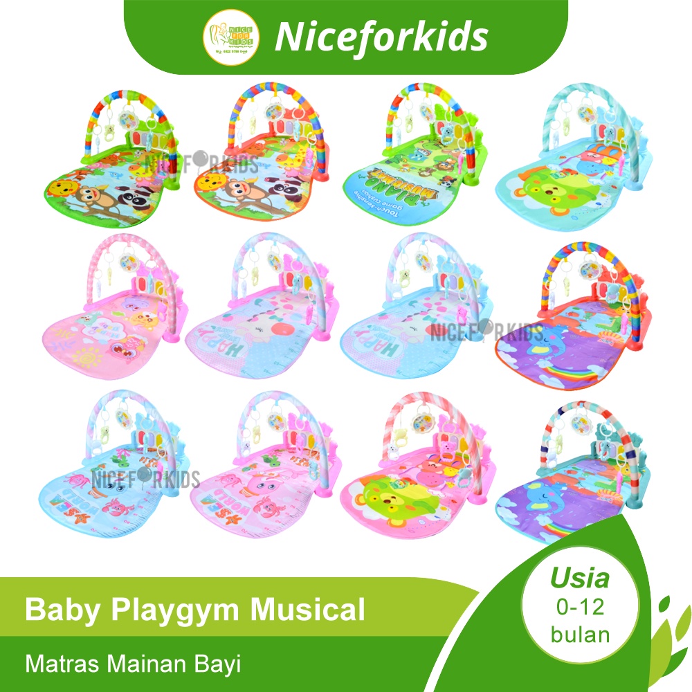 Playgym Baby Motif / Piano Playmat Matras / Kasur Bayi Playgym Musical