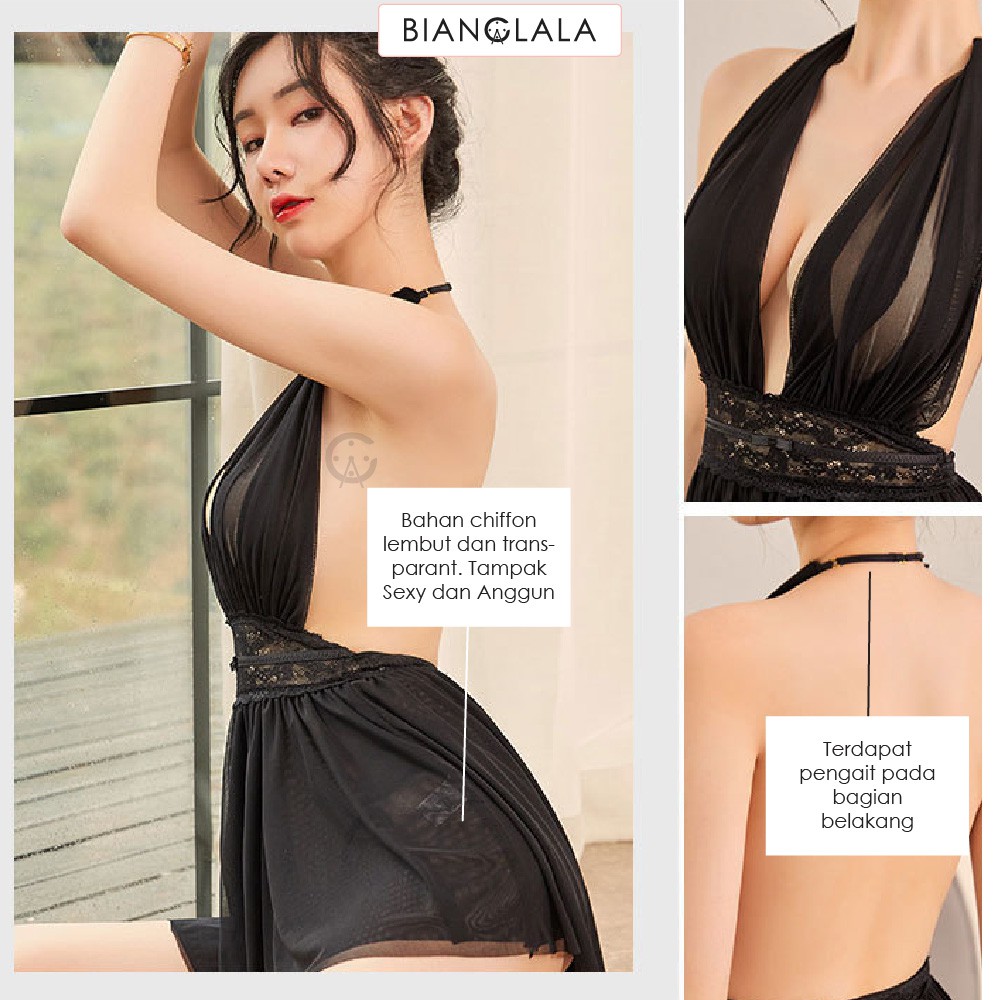 CARINA Sexy Lingerie Dress Tidur Wanita Dewasa Piyama Setelan Wanita Lingerie Seksi Import Dinas Depan Suami Sleepwear Gstring Baju haram Termurah Malam Pertama Bikini Kekinian Terbaru Bisa Cod-3