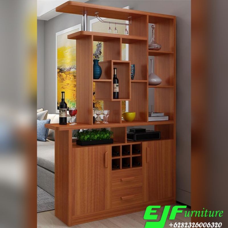 partisi penyekat Ruangan Minimalis modern kayu jati jepara model terbaru