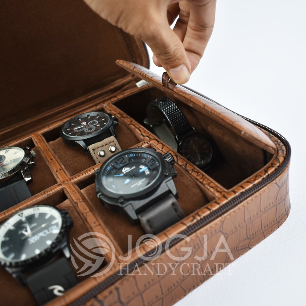 PREMIUM Travel Watch Box / Tempat Jam tangan travel / Kotak Jam Tangan