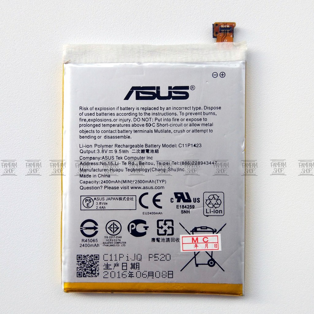 Baterai Asus Zenfone 2 5 Inch ZE500CL C11P1423 Original OEM Inci Battery Batre HP Zenphone