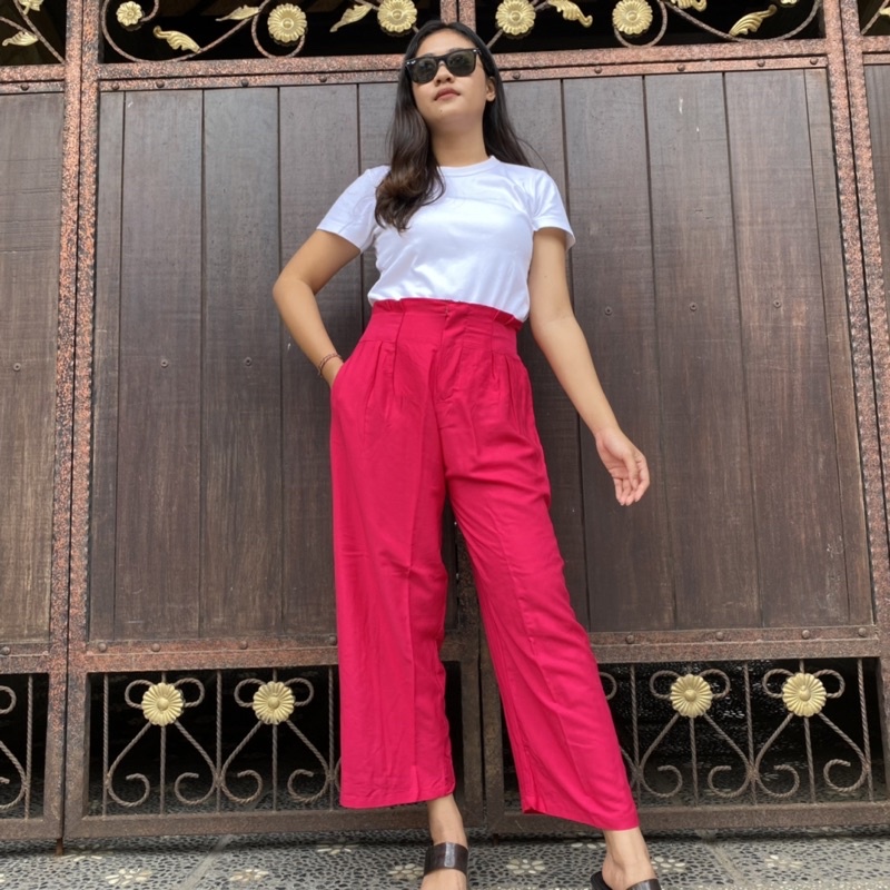 Kulot Rempel / Highwaist / Rayon pants +saku