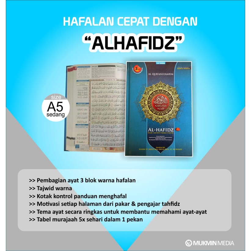 Jual Al Quran Khusus Hafalan Al Hafidz Hafal 1 Halaman Dalam 3 Jam