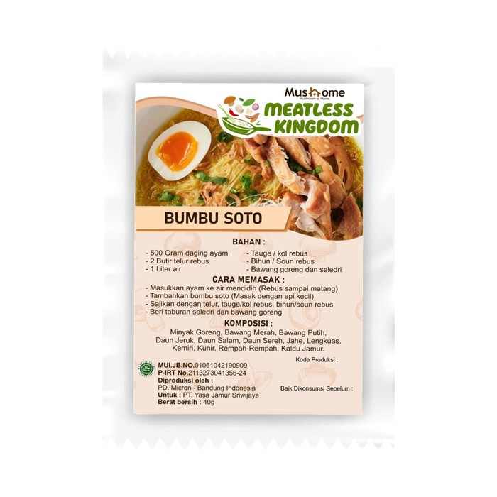 

Bumbu Soto Non MSG Meatless Kingdom