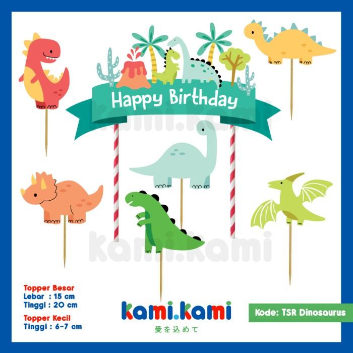 Cake Topper Tema Dinosaurus