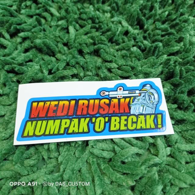 Sticker printing Wedi Rusak Numpak'o'Becak