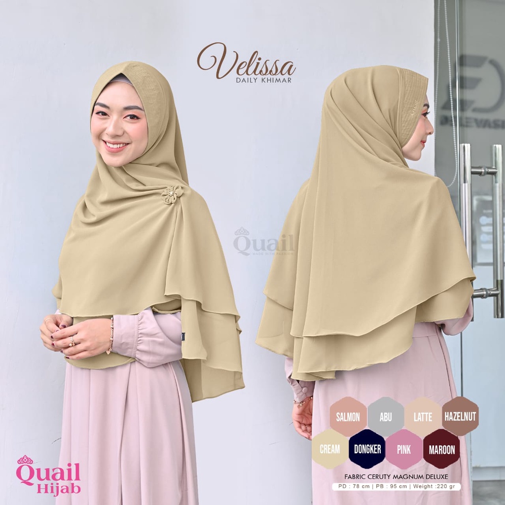 Velissa Khimar Original Quail Hijab Khimar Softpad Quail Anthem Quail Velissa Quail Hijab Original Q