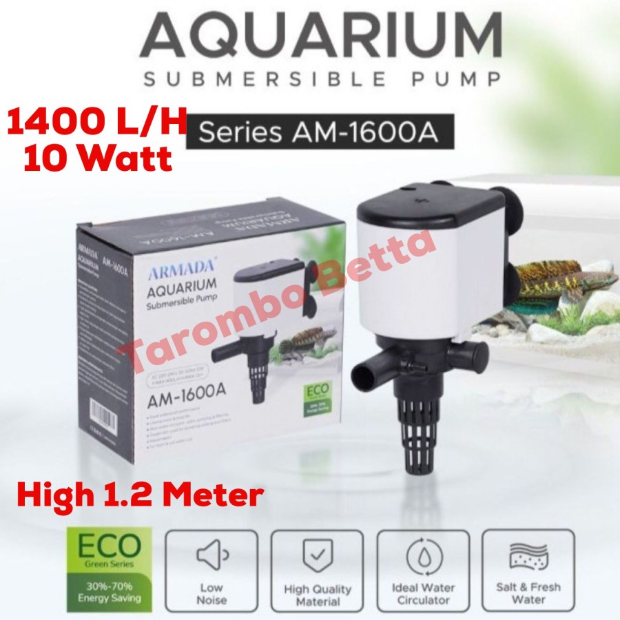 ARMADA AM 1600 A - Pompa Air Celup Kolam Ikan Aquarium Aquascape 1600A