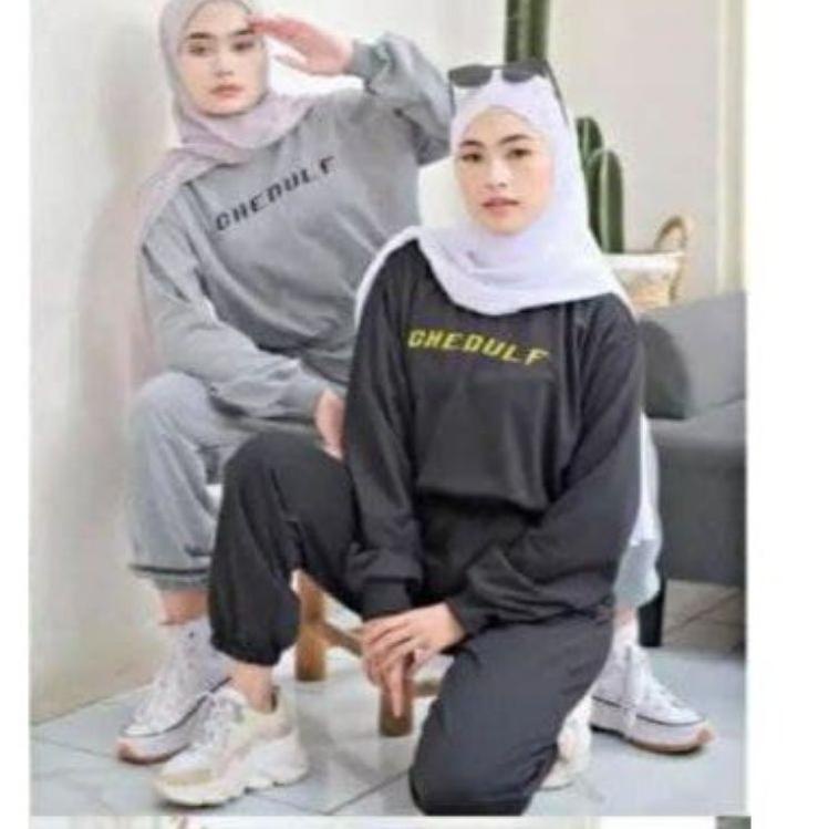 (STOK TERBARU) Stelan sweater GHEDULF( atasan+celana)/Setelan wanita/setelan sweater wanita
