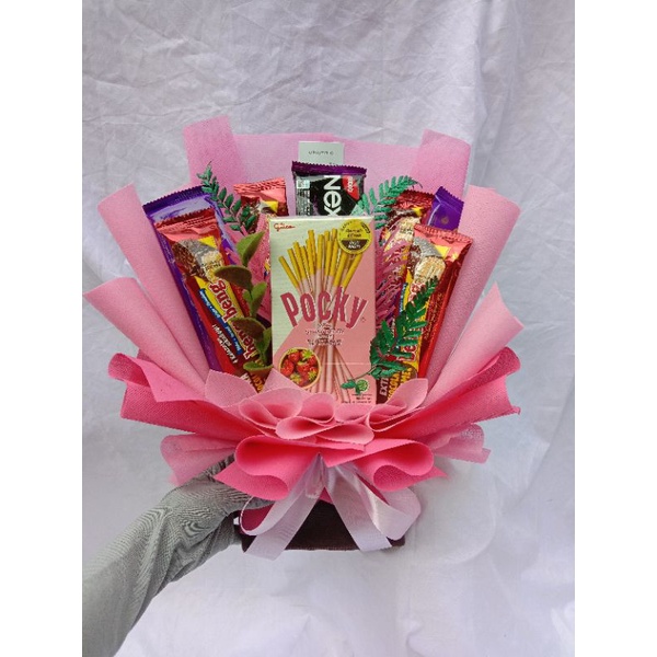 Buket pocky buket poky buket poki bucket Snack buket jajan Premium buket bunga flower buket uang kosong