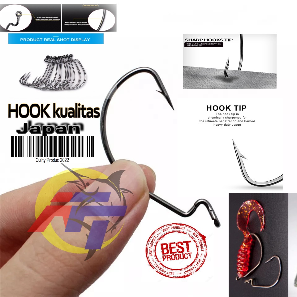 SHRIMP HOOK SOFT bait LURE WORM HOOK JIG HEAD HOOK soft lure