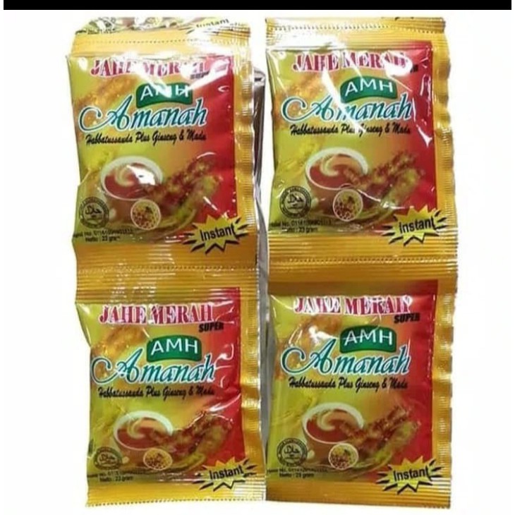 

Jahe Amanah Super Original Jahe Merah Super Amanah - 1 Renceng 12 Sachet Minuman Kesehatan