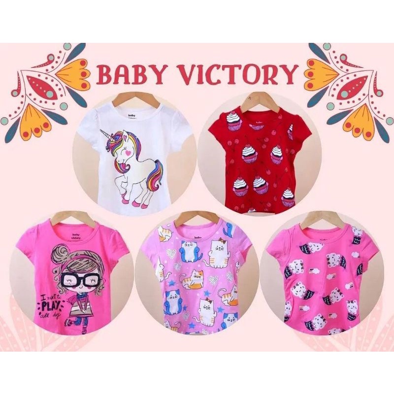 Kaos Baby Victory Cowok Cewek // Atasan Kaos Lengan Pendek Baby Victory