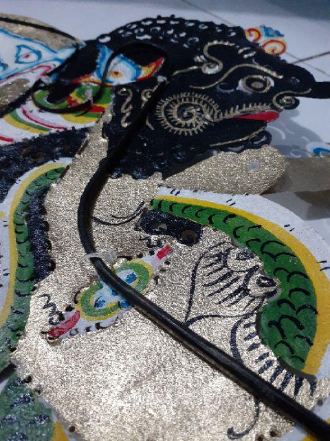 (bisa Cod) Kerajinan Wayang Kulit Raden Bratasena Besar 40x30 Cm Untuk Dalang Dewasa Wayang Raksasa