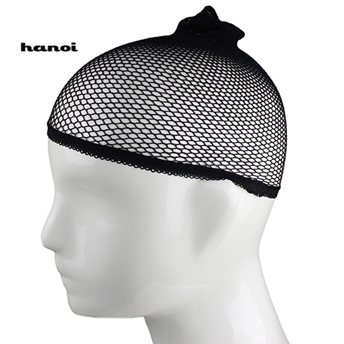 Han_ Topi Stocking Wig / Rambut Palsu Bahan Nilon Mesh Stretch Untuk Unisex / Pria / Wanita