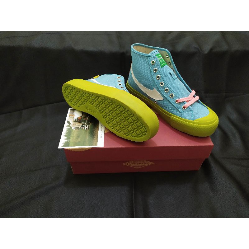 RETAIL Sepatu Compass Gazelle Matcha Blue High Size 38/40
