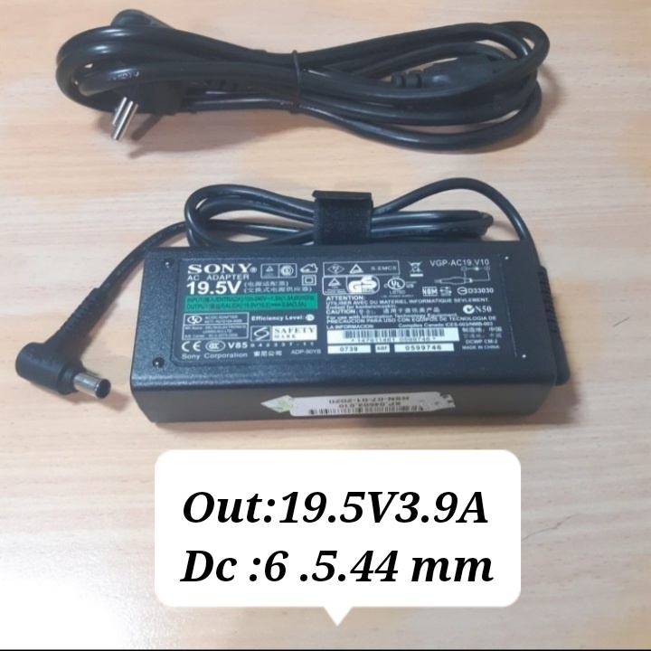 Adaptor Charger Laptop Sony Vaio VAIO VGP-AC19V43/VGP-AC19V44 VGP-AC19V48 VGP-AC19V49 VGP-AC19V63 No