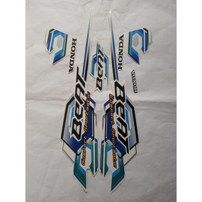 stiker striping honda beat karbu 2008 - Putih