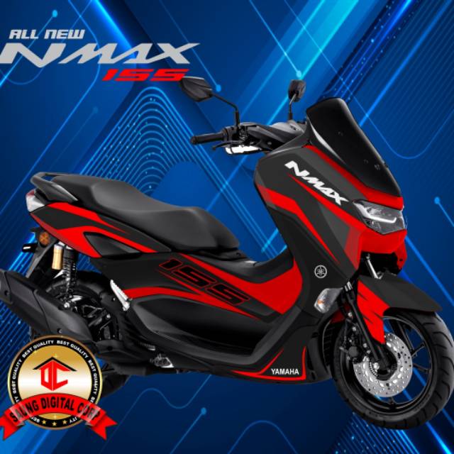 Decal nmax new 2020 black red stiker yamaha nmax kode 2017