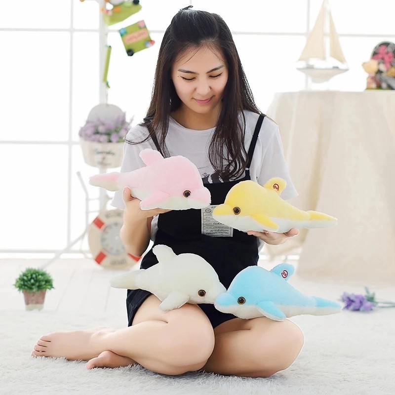 MOMBABY1 Kado Mainan Anak perempuan Boneka Lumba Lumba Nyala / Boneka Dolphin