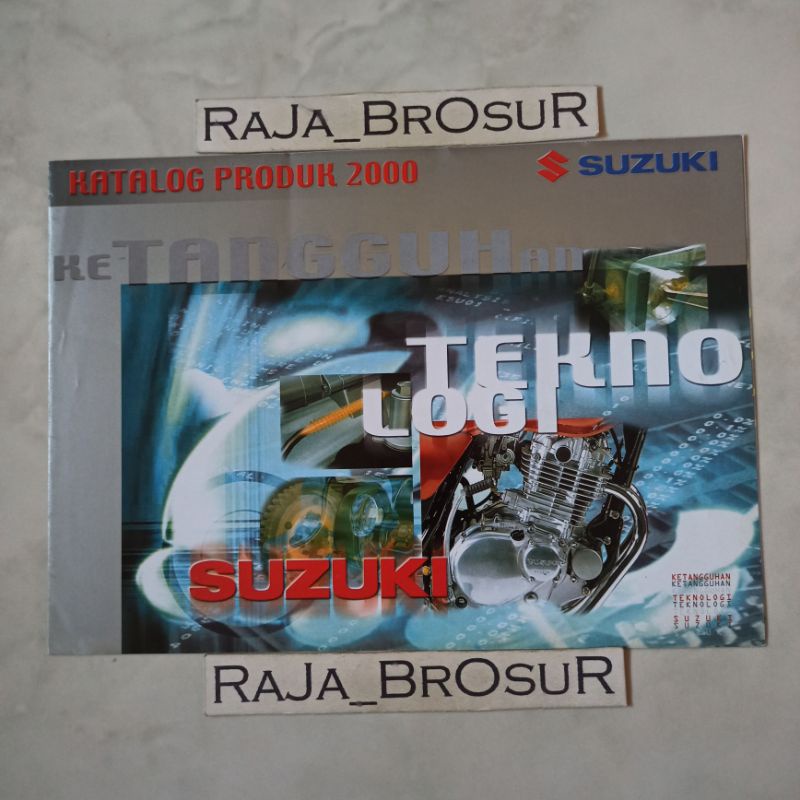 Poster brosur katalog Suzuki 2000 Shogun FD110/Satria 120S/Satria 120R/Tornado GS110/Tornado GX100/R
