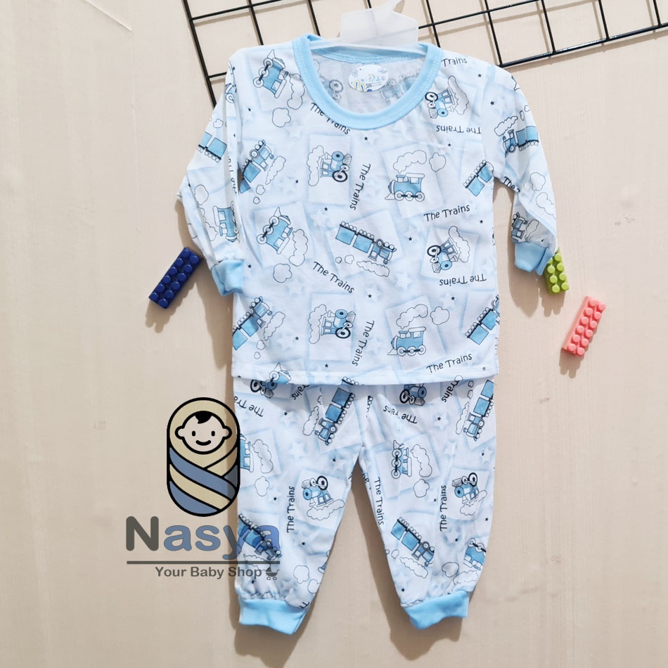 [N-105] Setelan Baju Panjang Bayi piyama bayi (3-6 bulan)