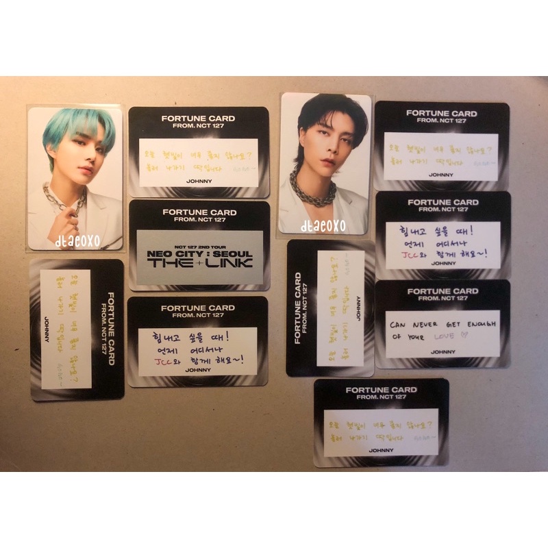 pc / photocard official nct 127 fortune scratch card - johnny