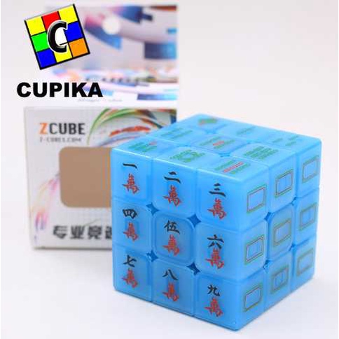 Rubik Z-Cube 3x3 Motif Mahjong ZCube Mahyong 3x3x3 Z Cube viral unik