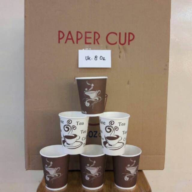

Paper cup 8 oz (1 dus 1000 pcs)