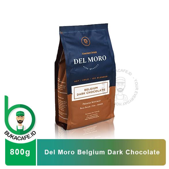 

DELMORO Belgium Dark Chocolate 800g - Bubuk Serbuk Minuman Coklat