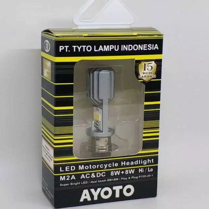 Lampu Depan LED Motor AYOTO M2A H6 AC DC Motor Bebek Matic